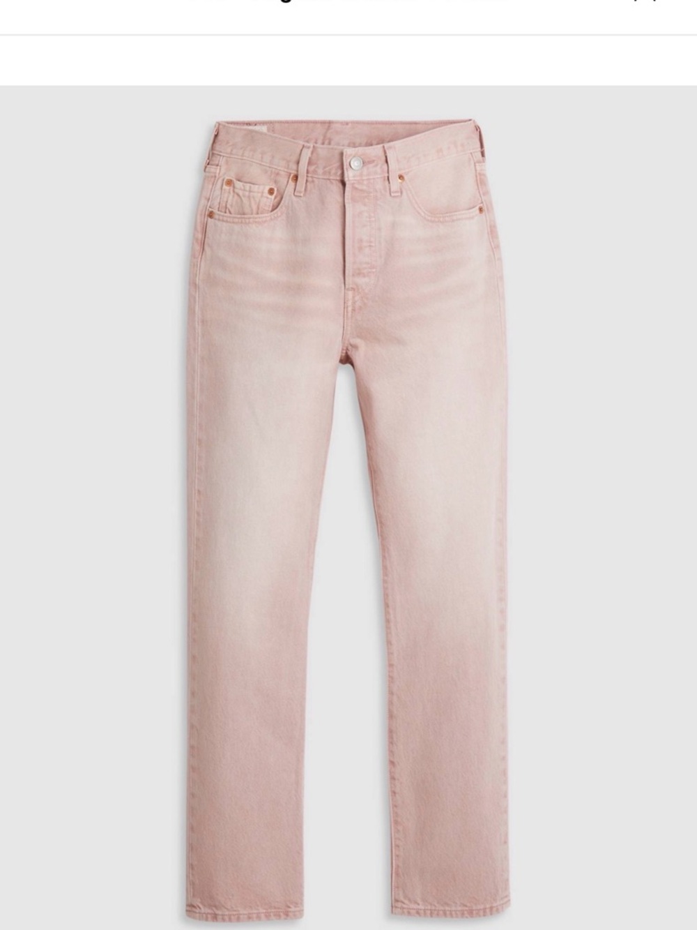 Levi’s 501 Original Women's Jeans NWT 26x30 Scraped Pale Mauve - Pink - Picture 6 of 10